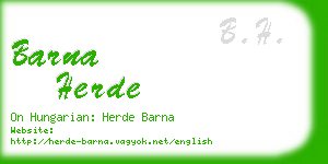 barna herde business card